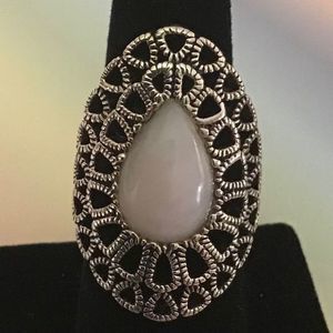 Barse‎ Sterling Silver Pink Opal Ring Size 6